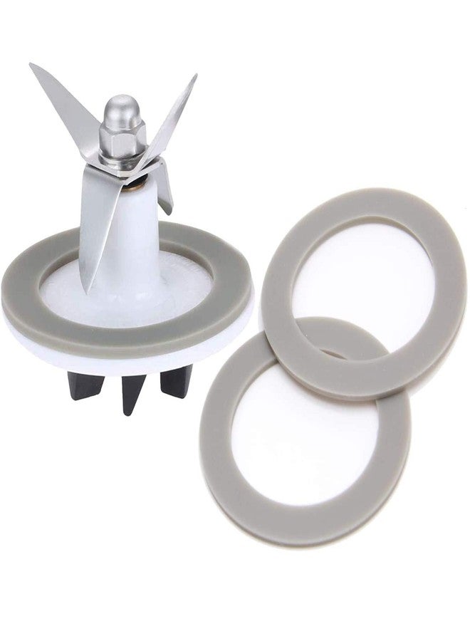 QDJUNE SPB-456-2 White Blender Cutting with 3 Rubber Sealing Gasket,Seal O-Ring Assembly, Fit for Cuisinart Blenders BFP-703/BFP-10/SPB-7/BFP703B/BFP-703CH/SPB7/SPB-7BK/CB8/CB9/BFP-703 - Image 1